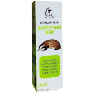 Kremas kūnui "Barsuko taukai" Ecolek 100 ml.